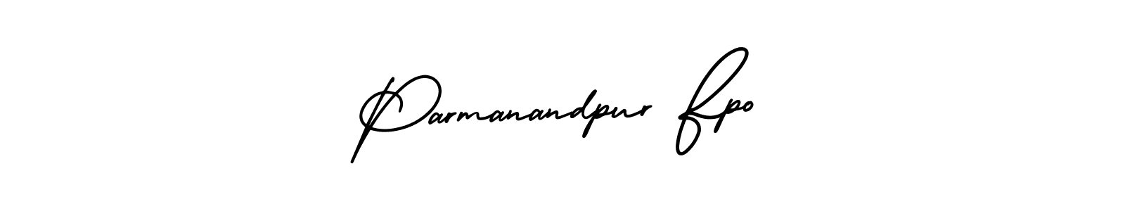 Use a signature maker to create a handwritten signature online. With this signature software, you can design (AmerikaSignatureDemo-Regular) your own signature for name Parmanandpur Fpo. Parmanandpur Fpo signature style 3 images and pictures png