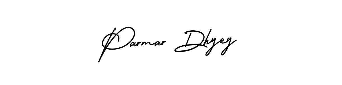 Design your own signature with our free online signature maker. With this signature software, you can create a handwritten (AmerikaSignatureDemo-Regular) signature for name Parmar Dhyey. Parmar Dhyey signature style 3 images and pictures png