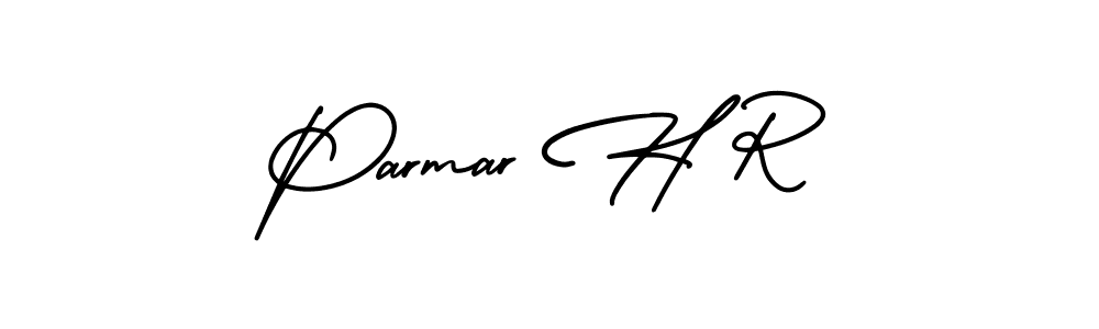 Design your own signature with our free online signature maker. With this signature software, you can create a handwritten (AmerikaSignatureDemo-Regular) signature for name Parmar H R. Parmar H R signature style 3 images and pictures png