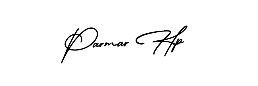 How to make Parmar Hp name signature. Use AmerikaSignatureDemo-Regular style for creating short signs online. This is the latest handwritten sign. Parmar Hp signature style 3 images and pictures png