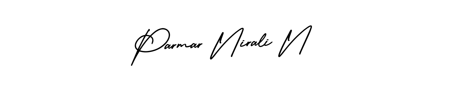 Also we have Parmar Nirali N name is the best signature style. Create professional handwritten signature collection using AmerikaSignatureDemo-Regular autograph style. Parmar Nirali N signature style 3 images and pictures png