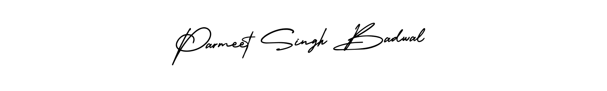 Create a beautiful signature design for name Parmeet Singh Badwal. With this signature (AmerikaSignatureDemo-Regular) fonts, you can make a handwritten signature for free. Parmeet Singh Badwal signature style 3 images and pictures png