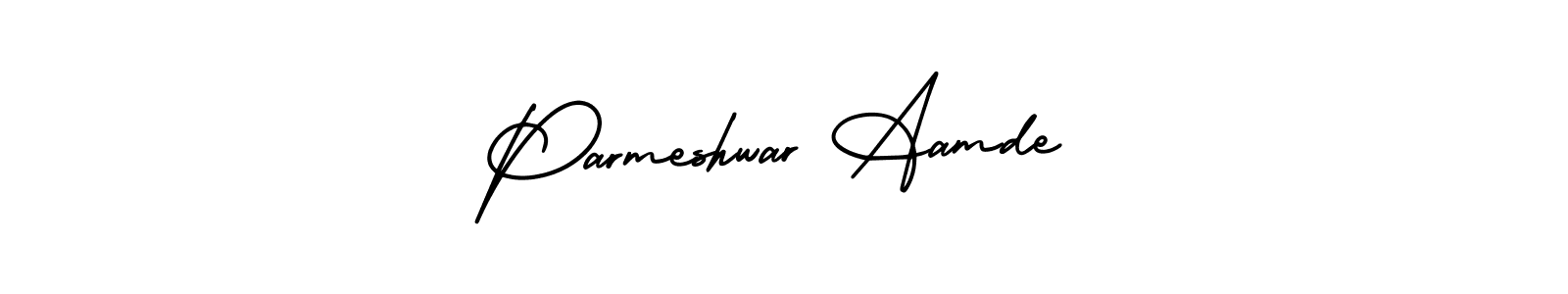 You can use this online signature creator to create a handwritten signature for the name Parmeshwar Aamde. This is the best online autograph maker. Parmeshwar Aamde signature style 3 images and pictures png