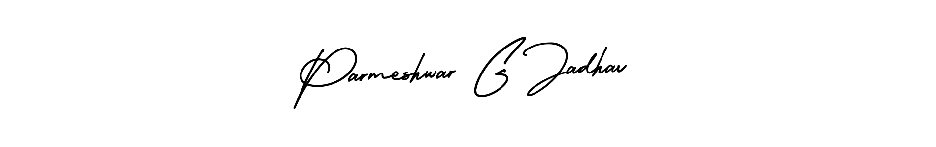 This is the best signature style for the Parmeshwar G Jadhav name. Also you like these signature font (AmerikaSignatureDemo-Regular). Mix name signature. Parmeshwar G Jadhav signature style 3 images and pictures png