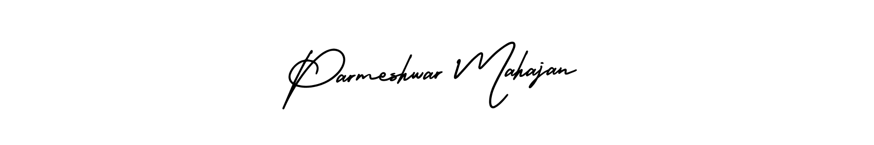 This is the best signature style for the Parmeshwar Mahajan name. Also you like these signature font (AmerikaSignatureDemo-Regular). Mix name signature. Parmeshwar Mahajan signature style 3 images and pictures png