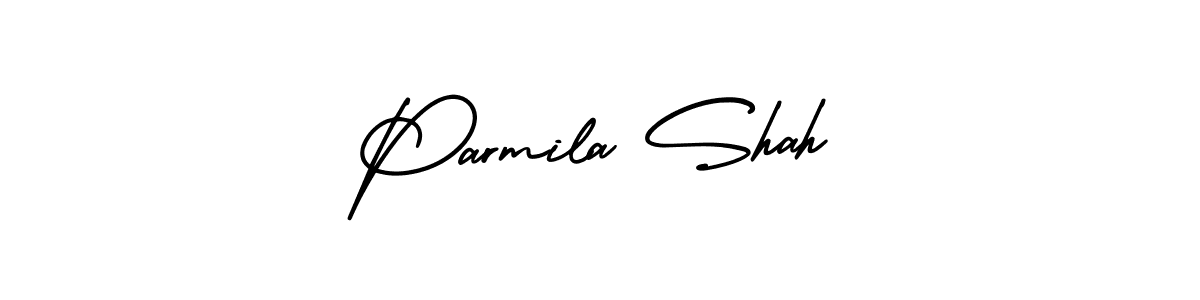 Create a beautiful signature design for name Parmila Shah. With this signature (AmerikaSignatureDemo-Regular) fonts, you can make a handwritten signature for free. Parmila Shah signature style 3 images and pictures png