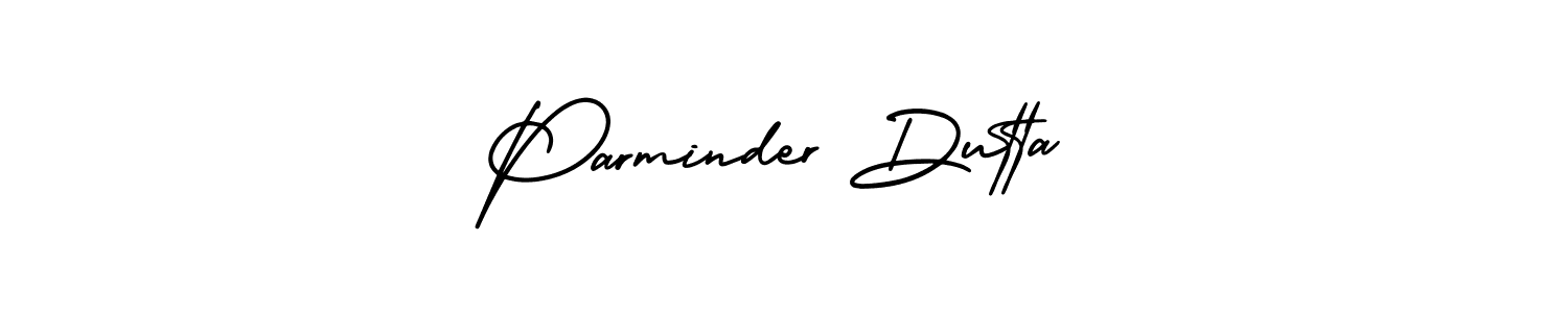 Parminder Dutta stylish signature style. Best Handwritten Sign (AmerikaSignatureDemo-Regular) for my name. Handwritten Signature Collection Ideas for my name Parminder Dutta. Parminder Dutta signature style 3 images and pictures png