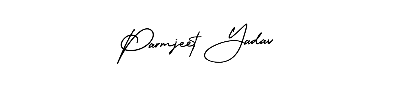 AmerikaSignatureDemo-Regular is a professional signature style that is perfect for those who want to add a touch of class to their signature. It is also a great choice for those who want to make their signature more unique. Get Parmjeet Yadav name to fancy signature for free. Parmjeet Yadav signature style 3 images and pictures png