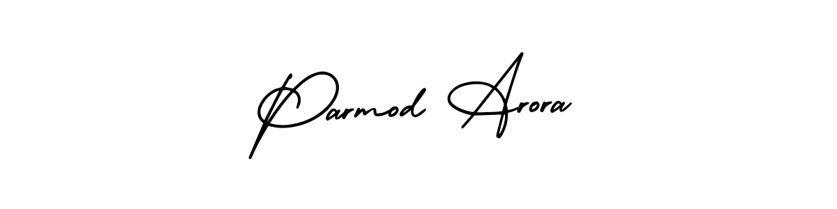 How to make Parmod Arora name signature. Use AmerikaSignatureDemo-Regular style for creating short signs online. This is the latest handwritten sign. Parmod Arora signature style 3 images and pictures png