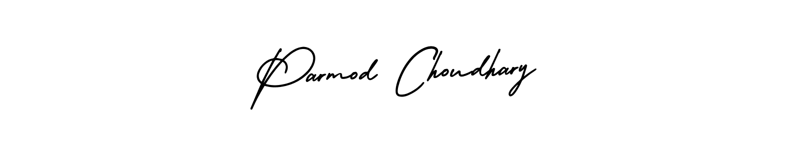 Parmod Choudhary stylish signature style. Best Handwritten Sign (AmerikaSignatureDemo-Regular) for my name. Handwritten Signature Collection Ideas for my name Parmod Choudhary. Parmod Choudhary signature style 3 images and pictures png