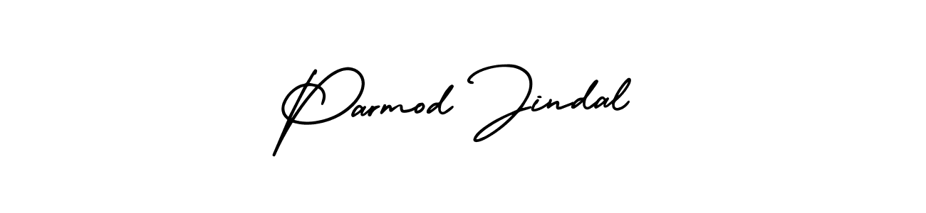 How to make Parmod Jindal name signature. Use AmerikaSignatureDemo-Regular style for creating short signs online. This is the latest handwritten sign. Parmod Jindal signature style 3 images and pictures png