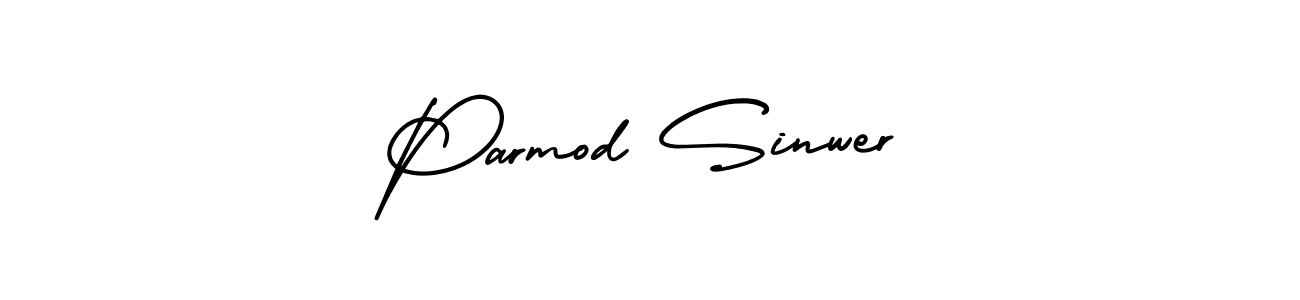 How to make Parmod Sinwer name signature. Use AmerikaSignatureDemo-Regular style for creating short signs online. This is the latest handwritten sign. Parmod Sinwer signature style 3 images and pictures png