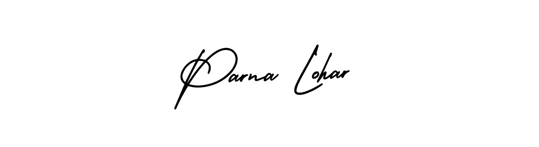 Similarly AmerikaSignatureDemo-Regular is the best handwritten signature design. Signature creator online .You can use it as an online autograph creator for name Parna Lohar. Parna Lohar signature style 3 images and pictures png