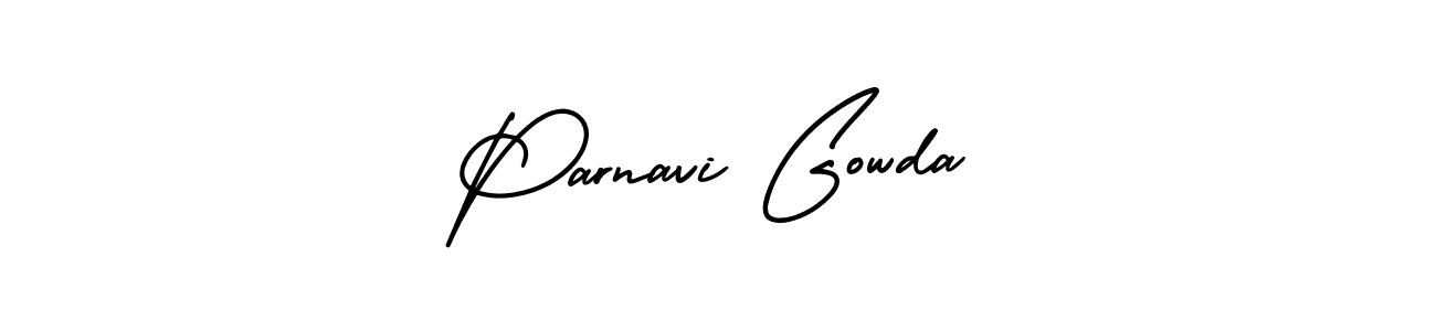 How to Draw Parnavi Gowda signature style? AmerikaSignatureDemo-Regular is a latest design signature styles for name Parnavi Gowda. Parnavi Gowda signature style 3 images and pictures png