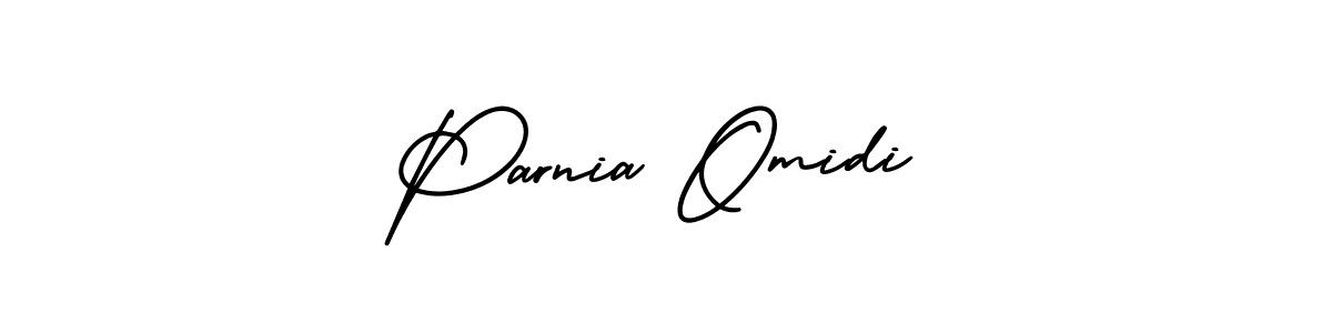 Also You can easily find your signature by using the search form. We will create Parnia Omidi name handwritten signature images for you free of cost using AmerikaSignatureDemo-Regular sign style. Parnia Omidi signature style 3 images and pictures png