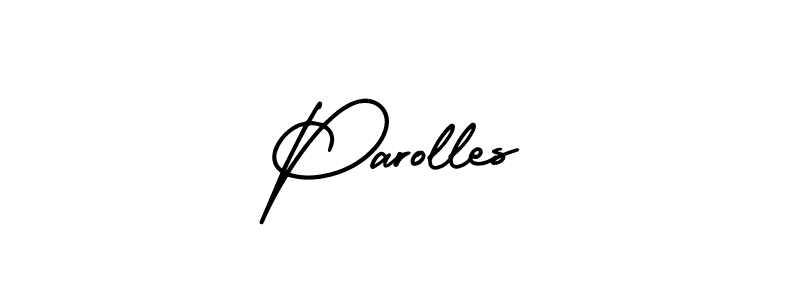 This is the best signature style for the Parolles name. Also you like these signature font (AmerikaSignatureDemo-Regular). Mix name signature. Parolles signature style 3 images and pictures png