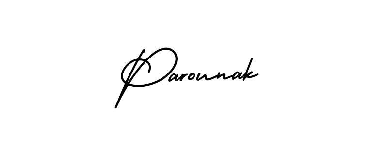 You can use this online signature creator to create a handwritten signature for the name Parounak. This is the best online autograph maker. Parounak signature style 3 images and pictures png