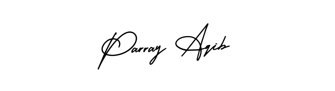 It looks lik you need a new signature style for name Parray Aqib. Design unique handwritten (AmerikaSignatureDemo-Regular) signature with our free signature maker in just a few clicks. Parray Aqib signature style 3 images and pictures png
