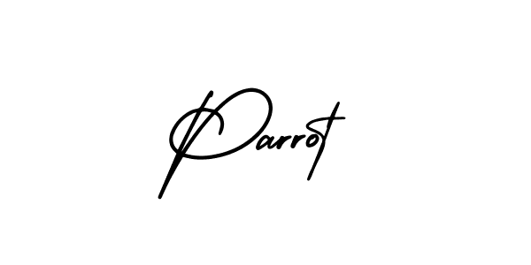 Use a signature maker to create a handwritten signature online. With this signature software, you can design (AmerikaSignatureDemo-Regular) your own signature for name Parrot. Parrot signature style 3 images and pictures png