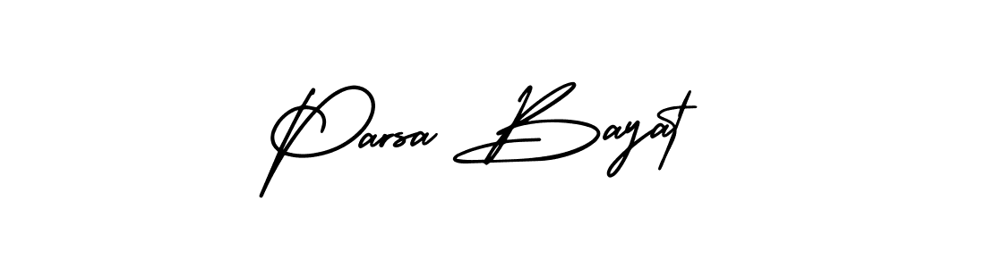 How to Draw Parsa Bayat signature style? AmerikaSignatureDemo-Regular is a latest design signature styles for name Parsa Bayat. Parsa Bayat signature style 3 images and pictures png