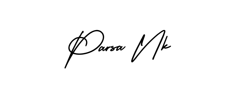 It looks lik you need a new signature style for name Parsa Nk. Design unique handwritten (AmerikaSignatureDemo-Regular) signature with our free signature maker in just a few clicks. Parsa Nk signature style 3 images and pictures png