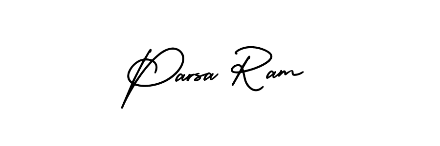 Use a signature maker to create a handwritten signature online. With this signature software, you can design (AmerikaSignatureDemo-Regular) your own signature for name Parsa Ram. Parsa Ram signature style 3 images and pictures png