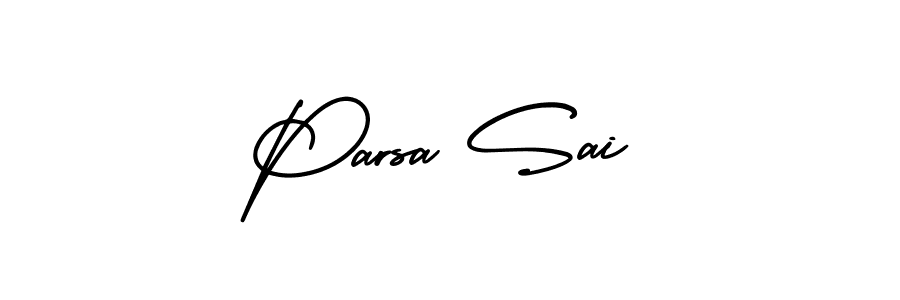 How to make Parsa Sai name signature. Use AmerikaSignatureDemo-Regular style for creating short signs online. This is the latest handwritten sign. Parsa Sai signature style 3 images and pictures png