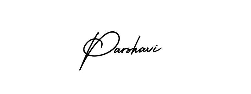 It looks lik you need a new signature style for name Parshavi. Design unique handwritten (AmerikaSignatureDemo-Regular) signature with our free signature maker in just a few clicks. Parshavi signature style 3 images and pictures png