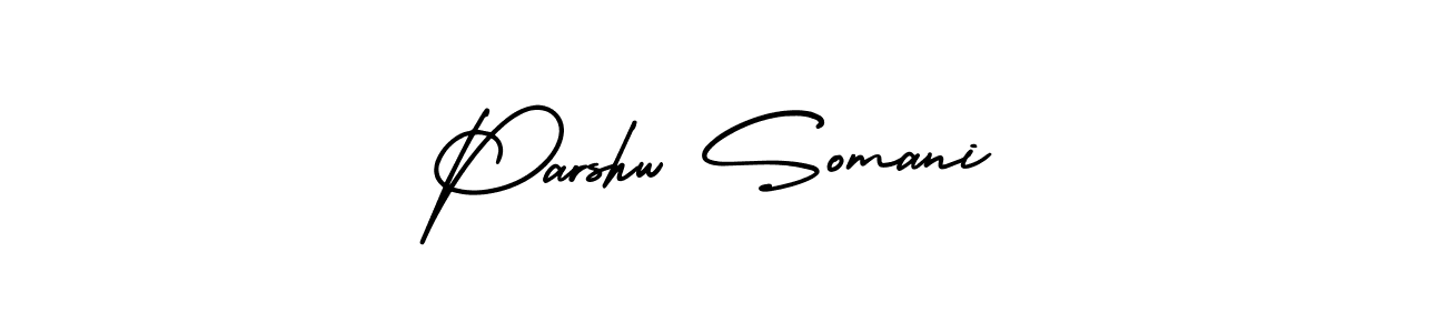 Design your own signature with our free online signature maker. With this signature software, you can create a handwritten (AmerikaSignatureDemo-Regular) signature for name Parshw Somani. Parshw Somani signature style 3 images and pictures png