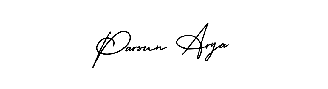 Similarly AmerikaSignatureDemo-Regular is the best handwritten signature design. Signature creator online .You can use it as an online autograph creator for name Parsun Arya. Parsun Arya signature style 3 images and pictures png