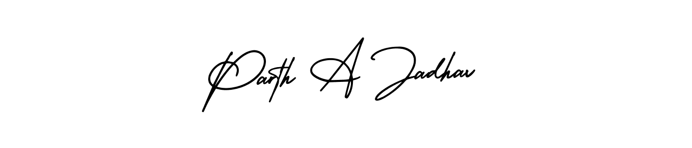 Design your own signature with our free online signature maker. With this signature software, you can create a handwritten (AmerikaSignatureDemo-Regular) signature for name Parth A Jadhav. Parth A Jadhav signature style 3 images and pictures png