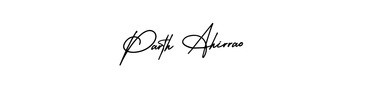 if you are searching for the best signature style for your name Parth Ahirrao. so please give up your signature search. here we have designed multiple signature styles  using AmerikaSignatureDemo-Regular. Parth Ahirrao signature style 3 images and pictures png