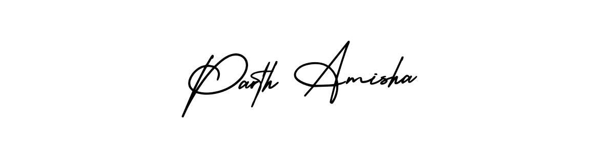 Design your own signature with our free online signature maker. With this signature software, you can create a handwritten (AmerikaSignatureDemo-Regular) signature for name Parth Amisha. Parth Amisha signature style 3 images and pictures png