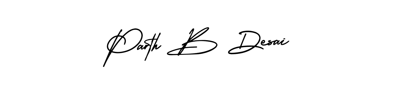 if you are searching for the best signature style for your name Parth B Desai. so please give up your signature search. here we have designed multiple signature styles  using AmerikaSignatureDemo-Regular. Parth B Desai signature style 3 images and pictures png