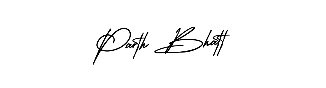 You should practise on your own different ways (AmerikaSignatureDemo-Regular) to write your name (Parth Bhatt) in signature. don't let someone else do it for you. Parth Bhatt signature style 3 images and pictures png