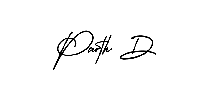 Make a beautiful signature design for name Parth D. Use this online signature maker to create a handwritten signature for free. Parth D signature style 3 images and pictures png