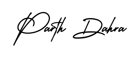 You can use this online signature creator to create a handwritten signature for the name Parth Dahra. This is the best online autograph maker. Parth Dahra signature style 3 images and pictures png