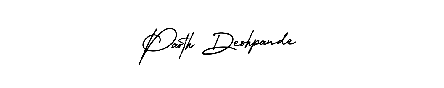 This is the best signature style for the Parth Deshpande name. Also you like these signature font (AmerikaSignatureDemo-Regular). Mix name signature. Parth Deshpande signature style 3 images and pictures png