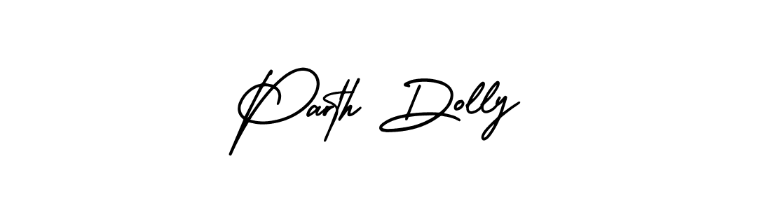 This is the best signature style for the Parth Dolly name. Also you like these signature font (AmerikaSignatureDemo-Regular). Mix name signature. Parth Dolly signature style 3 images and pictures png