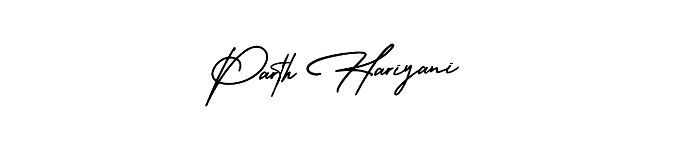 How to Draw Parth Hariyani signature style? AmerikaSignatureDemo-Regular is a latest design signature styles for name Parth Hariyani. Parth Hariyani signature style 3 images and pictures png