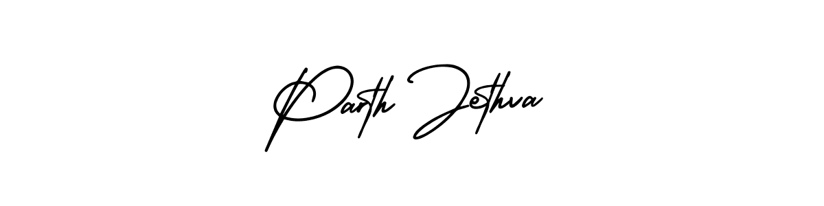 It looks lik you need a new signature style for name Parth Jethva. Design unique handwritten (AmerikaSignatureDemo-Regular) signature with our free signature maker in just a few clicks. Parth Jethva signature style 3 images and pictures png