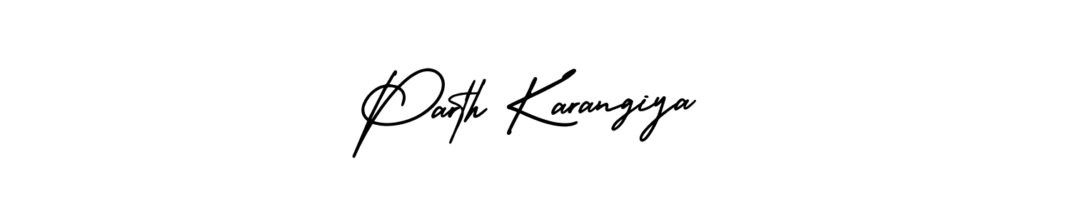 How to make Parth Karangiya signature? AmerikaSignatureDemo-Regular is a professional autograph style. Create handwritten signature for Parth Karangiya name. Parth Karangiya signature style 3 images and pictures png