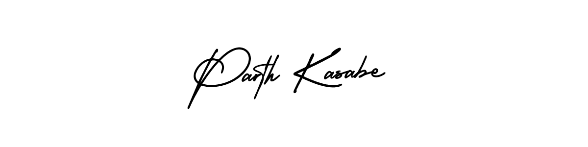 Similarly AmerikaSignatureDemo-Regular is the best handwritten signature design. Signature creator online .You can use it as an online autograph creator for name Parth Kasabe. Parth Kasabe signature style 3 images and pictures png