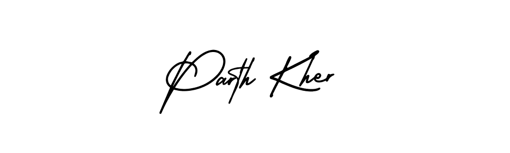 Design your own signature with our free online signature maker. With this signature software, you can create a handwritten (AmerikaSignatureDemo-Regular) signature for name Parth Kher. Parth Kher signature style 3 images and pictures png