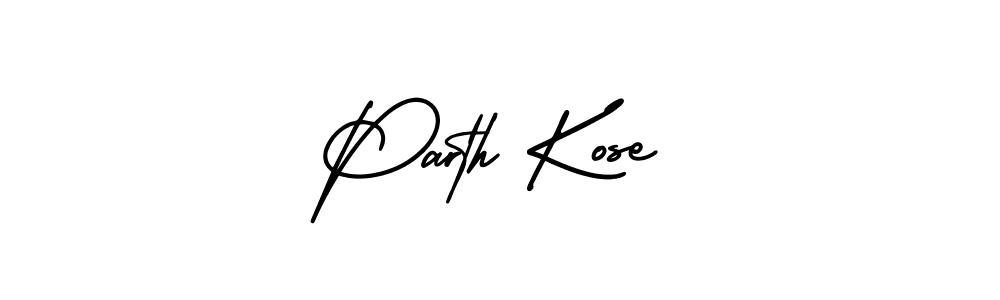 Make a beautiful signature design for name Parth Kose. With this signature (AmerikaSignatureDemo-Regular) style, you can create a handwritten signature for free. Parth Kose signature style 3 images and pictures png