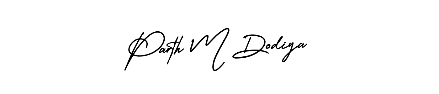 Similarly AmerikaSignatureDemo-Regular is the best handwritten signature design. Signature creator online .You can use it as an online autograph creator for name Parth M Dodiya. Parth M Dodiya signature style 3 images and pictures png
