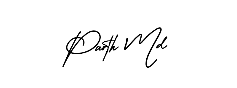 if you are searching for the best signature style for your name Parth Md. so please give up your signature search. here we have designed multiple signature styles  using AmerikaSignatureDemo-Regular. Parth Md signature style 3 images and pictures png