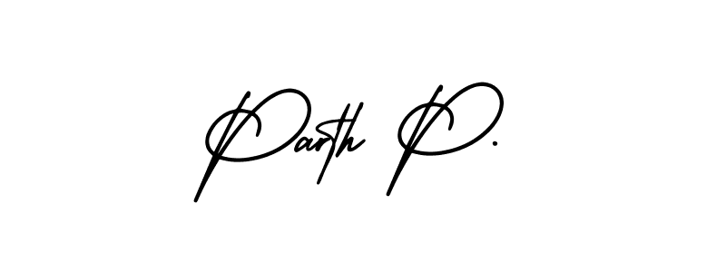 Check out images of Autograph of Parth P. name. Actor Parth P. Signature Style. AmerikaSignatureDemo-Regular is a professional sign style online. Parth P. signature style 3 images and pictures png