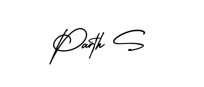 Use a signature maker to create a handwritten signature online. With this signature software, you can design (AmerikaSignatureDemo-Regular) your own signature for name Parth S. Parth S signature style 3 images and pictures png