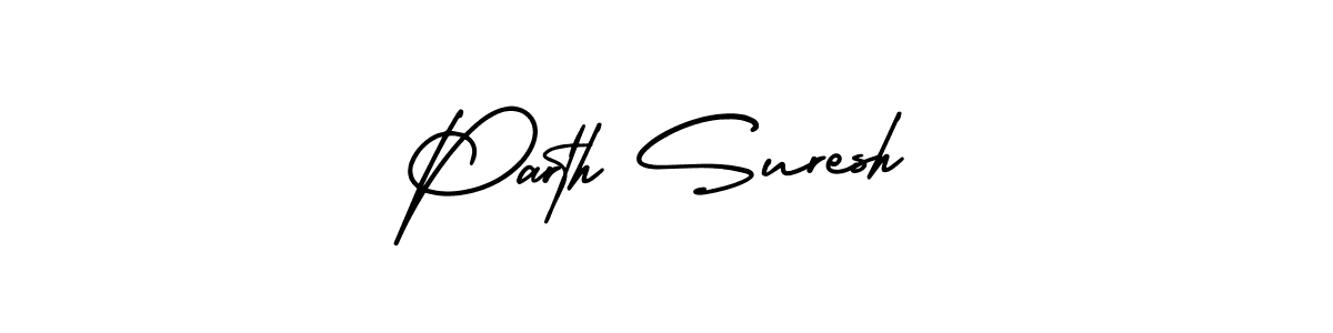 The best way (AmerikaSignatureDemo-Regular) to make a short signature is to pick only two or three words in your name. The name Parth Suresh include a total of six letters. For converting this name. Parth Suresh signature style 3 images and pictures png